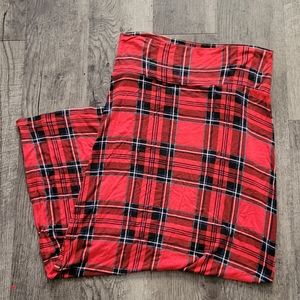 Red Flannel Plaid Maxi Skirt